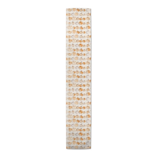 72" Fall Pumpkins Polyester Twill Table Runner